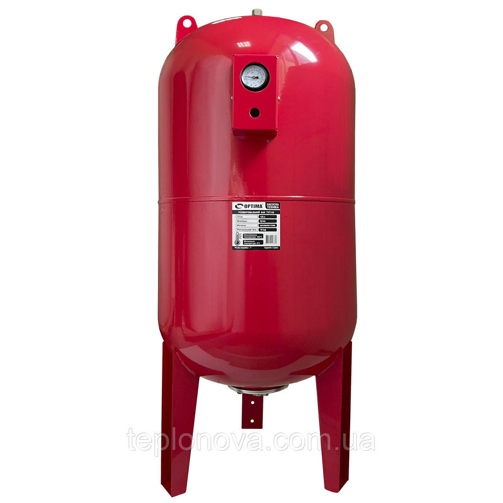 Бак Optima cal-pro для систем отопления 150л  10bar вертик. ( с манометром ) Черновцы - изображение 1