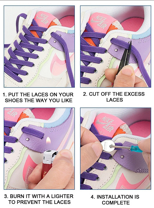 Шнурки еластичні з фіксаторами камінцями Смела - изображение 3