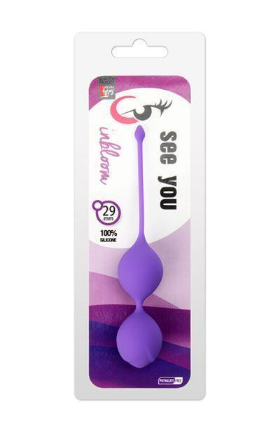 Вагинальные шарики SEE YOU IN BLOOM DUO BALLS 29MM PURPLE Sex Aura Киев - изображение 1