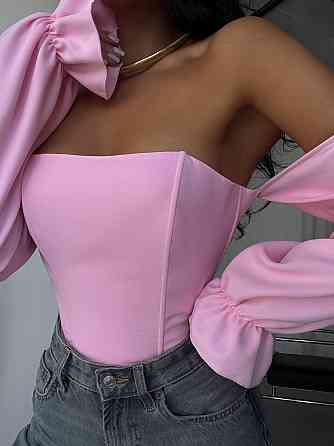 Женский стильный базовый корсет костюм Lux,регилин Розовый, 44 Одесса