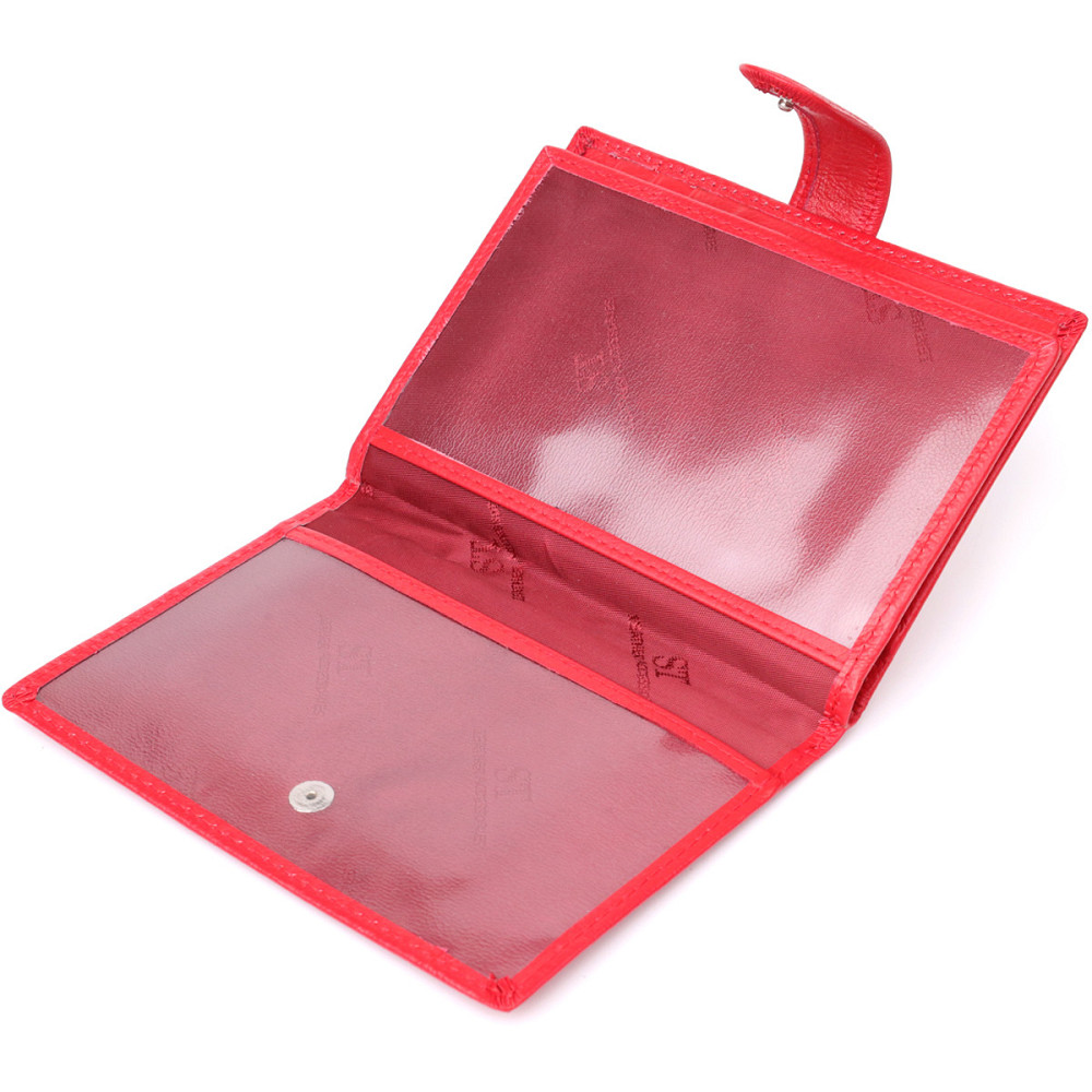 Красива обкладинка на документи для жінок з натуральної шкіри ST Leather 23118 Червоний Київ - фото 6