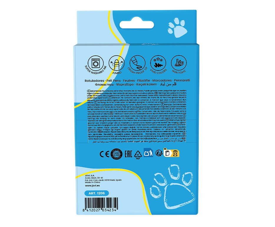 Набір точкових фломастерів Jovi MY FIRST для наймолодших, 6 кольорів (1206) Киев - изображение 4