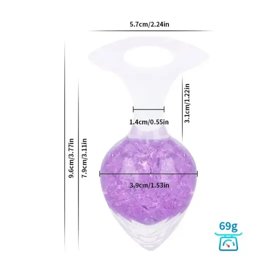 Анальная пробка Liebe Seele Heart-shaped Crystal Anal Plug - Purple Medium Львов