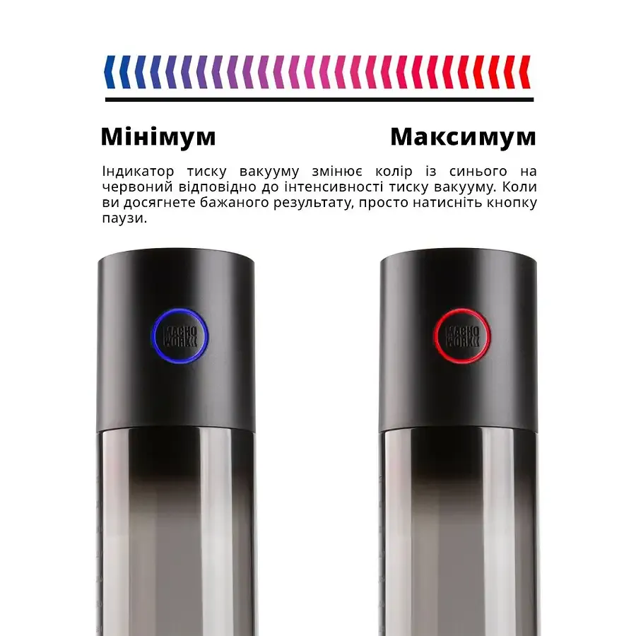 Автоматична вакуумна помпа Otouch MACHO WORK 1, 2 кільця 26 мм та 36 мм, LED-індикатор, до 20 см Львів - фото 4