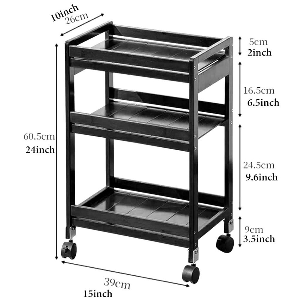 Этажерка для ванной на колёсиках 