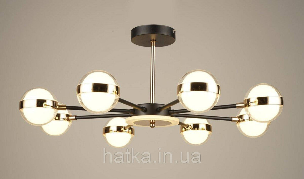Люстра світлодіодна у вітальню Sirius B N4543/8 BK+FGD Київ - фото 1
