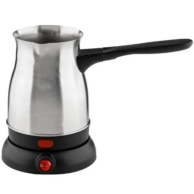 Электрическая турка с ручкой Crownberg CB-9217 в металлическом корпусе 0,5л электротурка на подставке с кнопкой UT-69 Львов - изображение 1