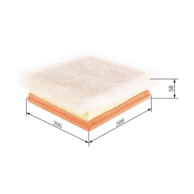 Воздушный фильтр для автомобиля Bosch F 026 400 235 Винница - изображение 5