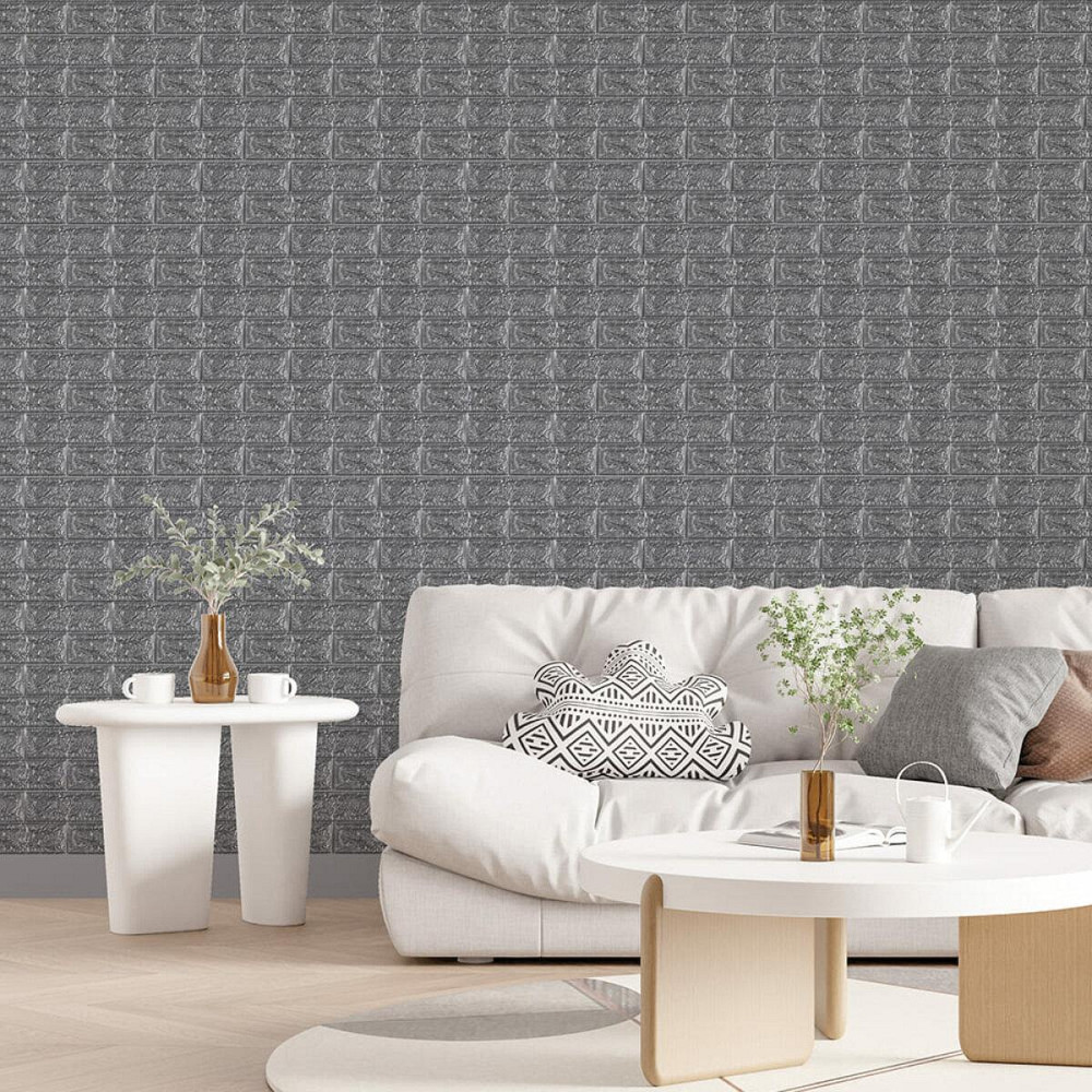 Панель стінова 3D 700х770х2мм Срібло SW-00001908 Київ - фото 5