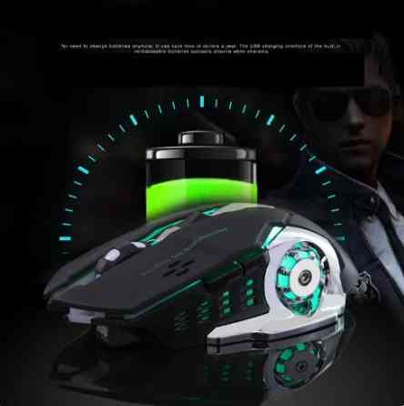 Безпровідна ігрова мишка T2 RGB підсвічування USB Charge + Bluetooth безшумна з вбудованим акумулятором Black Запоріжжя