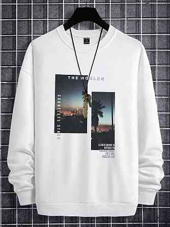 Світшот білий жіночий з принтом 2711524701 розмір 48 Дніпро