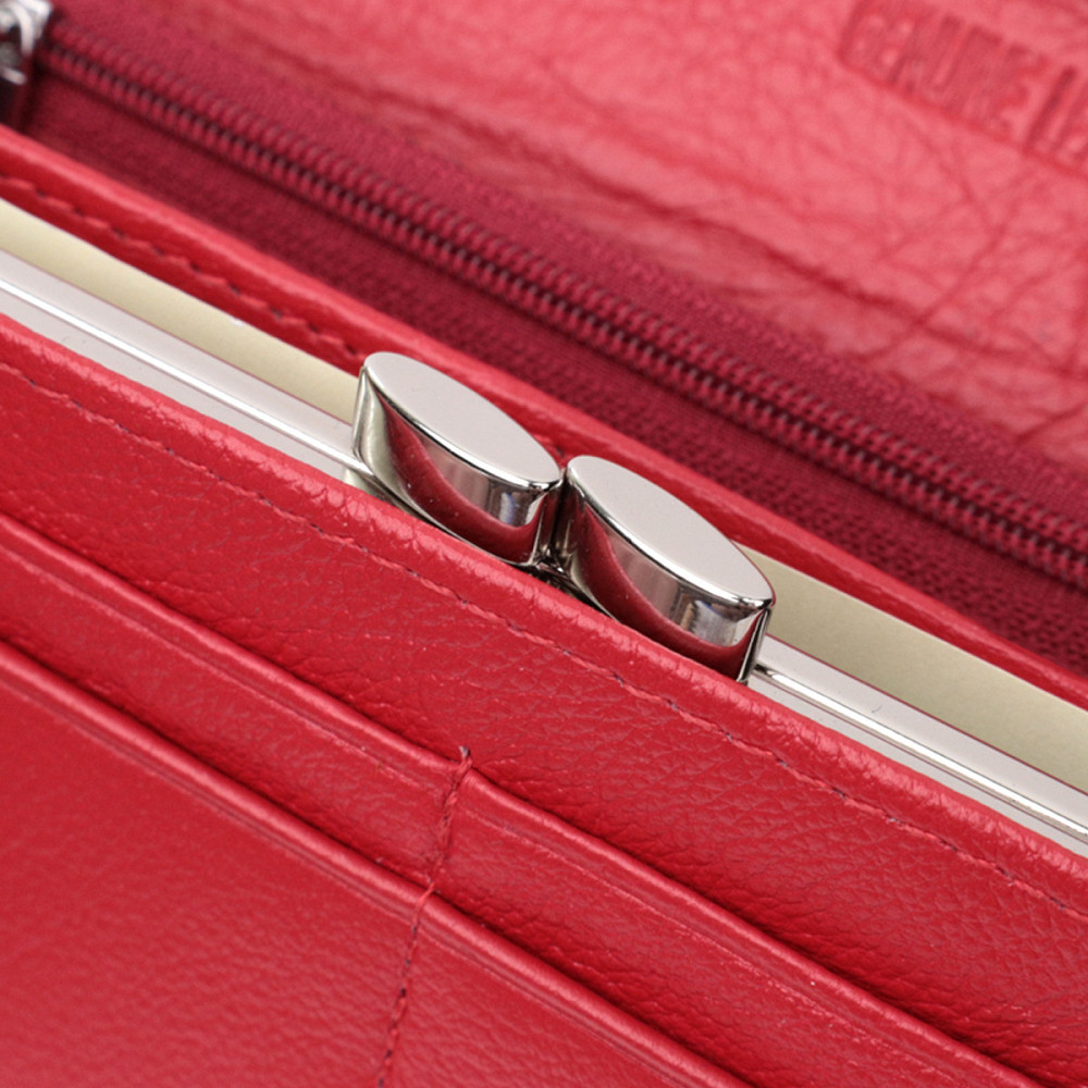 Класичний жіночий гаманець із натуральної шкіри ST Leather 22675 Червоний Київ - фото 5