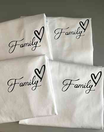 Футболки Family look з мінімалістичним написом у зоні серця Чернівці