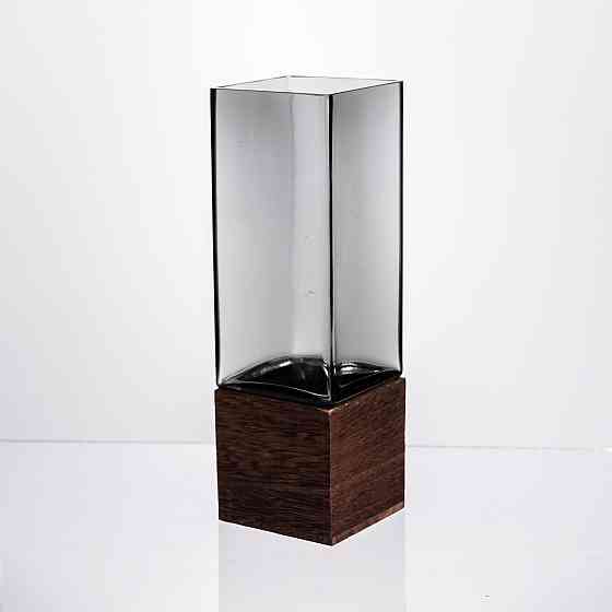 Yiwu Ваза для квітів квадратная скляна 8×8×25 (см) декоративна ваза 900 (мл) із товстого скла H Коломыя