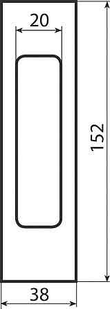 Ручка RDA SL-152 SB мат.латунь на раздвижной стороне.двери Киев