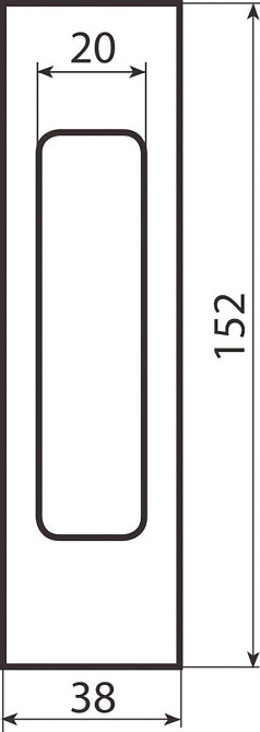 Ручка RDA SL-152 SB мат.латунь на раздвижной стороне.двери Киев - изображение 2