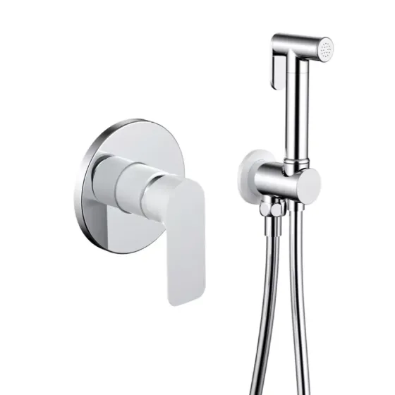 Гігієнічний душ прихованого монтажу GAPPO G7248 білий/хром Київ