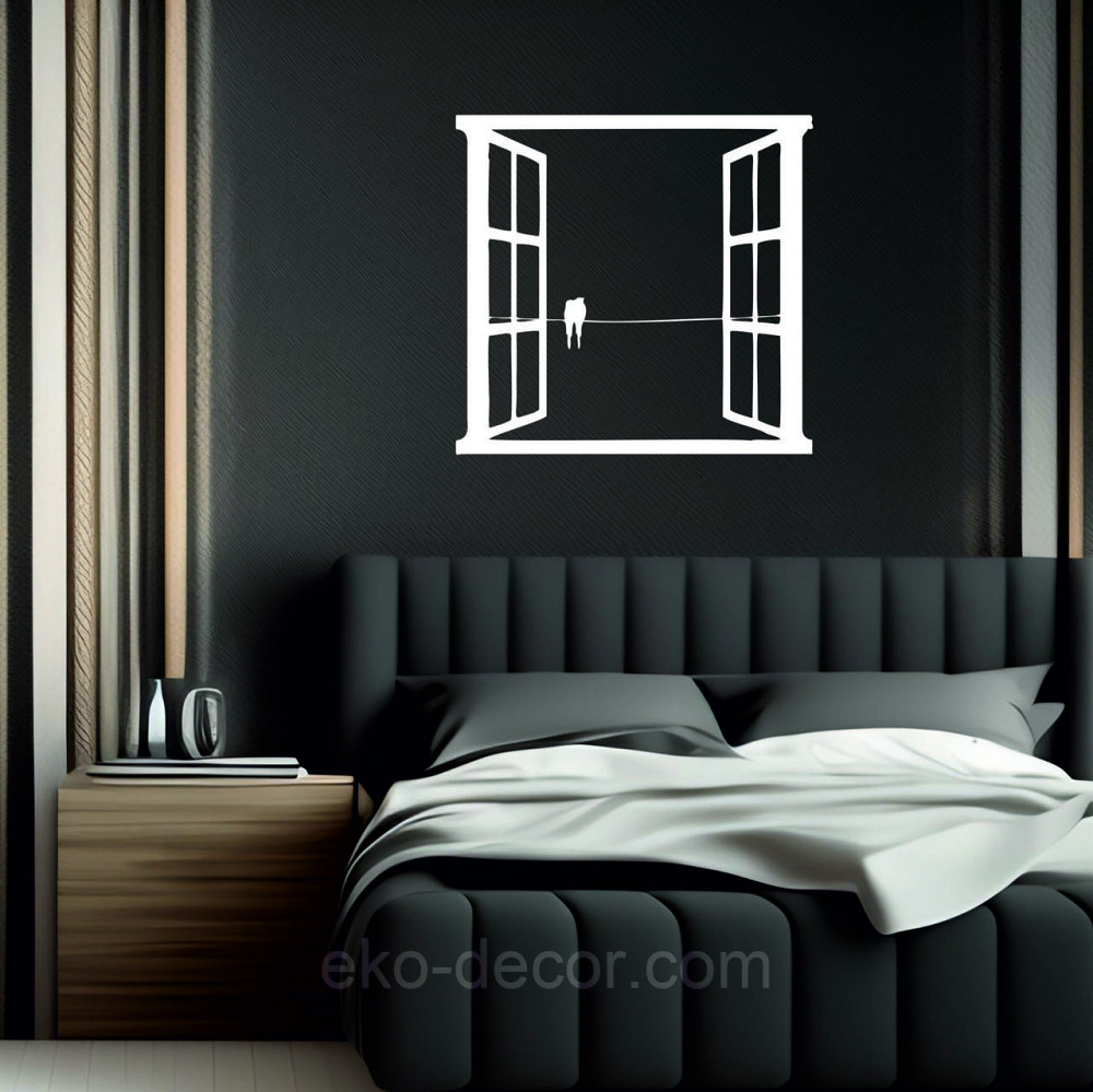 Декоративное настенное Панно «Птицы в окне» Декор на стену 50*47 см, Белый Киев - изображение 7