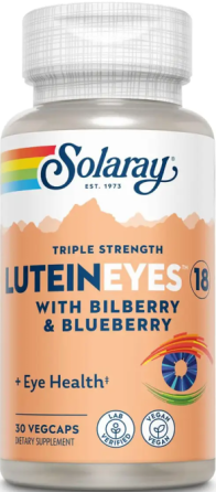 Лютеин для глаз Solaray Lutein Eyes 18 30 вег капс Киев
