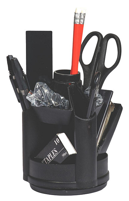 Настільний офісний набір "Norma" 7008-09N "Вертушка" чорн 14 предм, шт Київ - фото 1