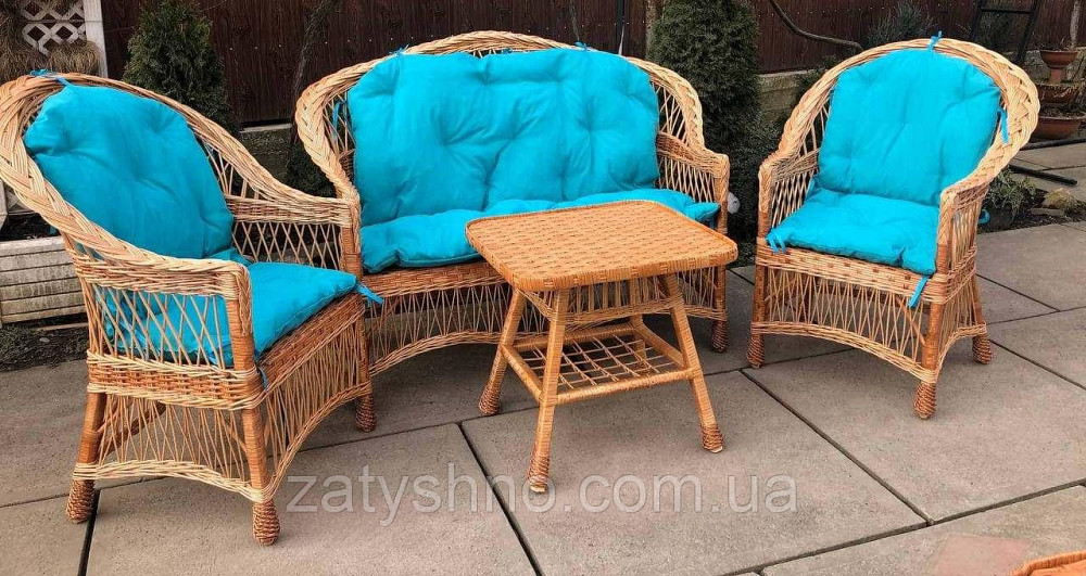 Мебель из лозы с журнальным квадратным столом Киев - изображение 2