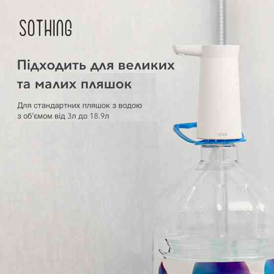 Електрична помпа для води Xiaomi Sothing Bottle Water Pump (DSHJ-S-2004) - Чорна Чернівці