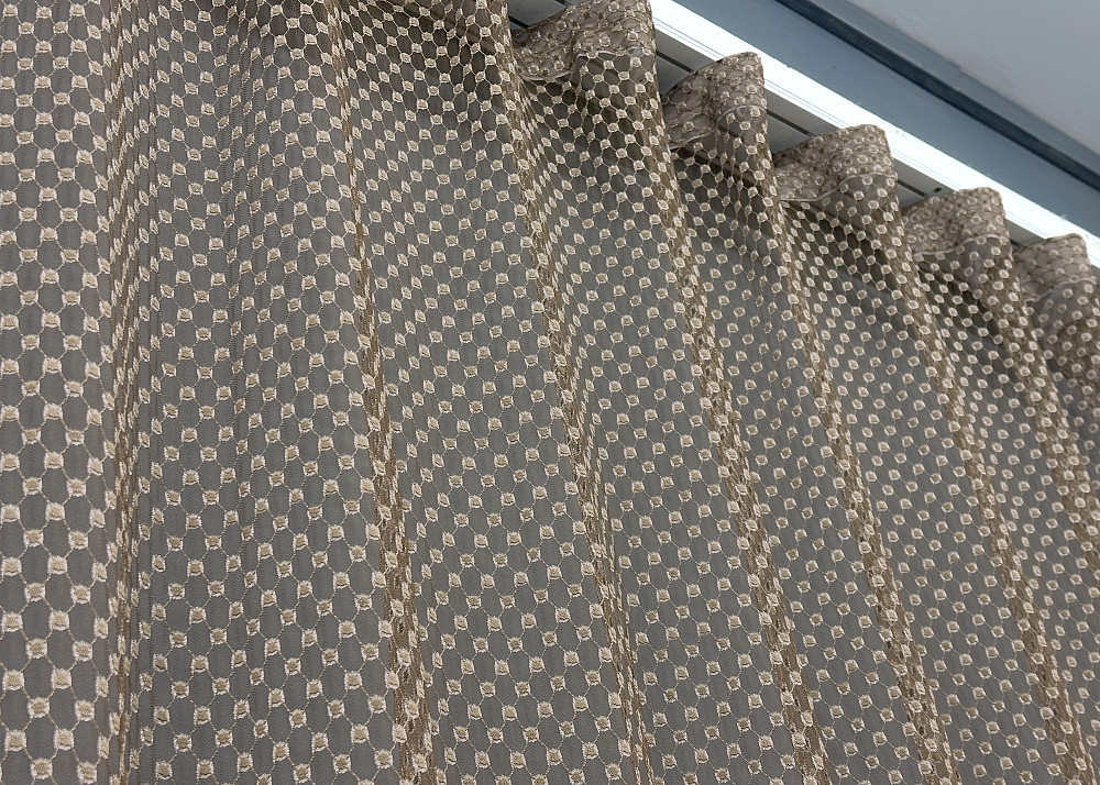 Тюль Гіпюр колір коричневий 1881т Київ - фото 8