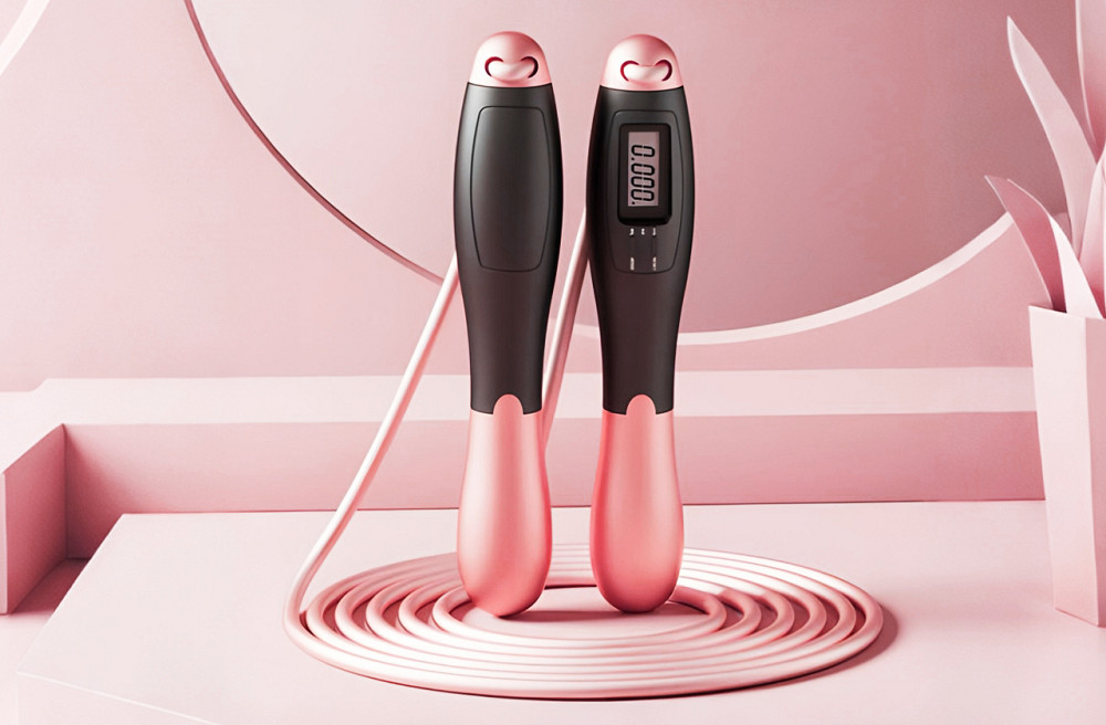 EasyFit Швидкісна скакалка з лічильником EasyFit чорний-рожевий Коломия - фото 4