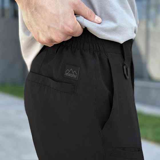 Штани карго чоловічі весняні з кишенями чорні Pobedov Tactical Soft Київ