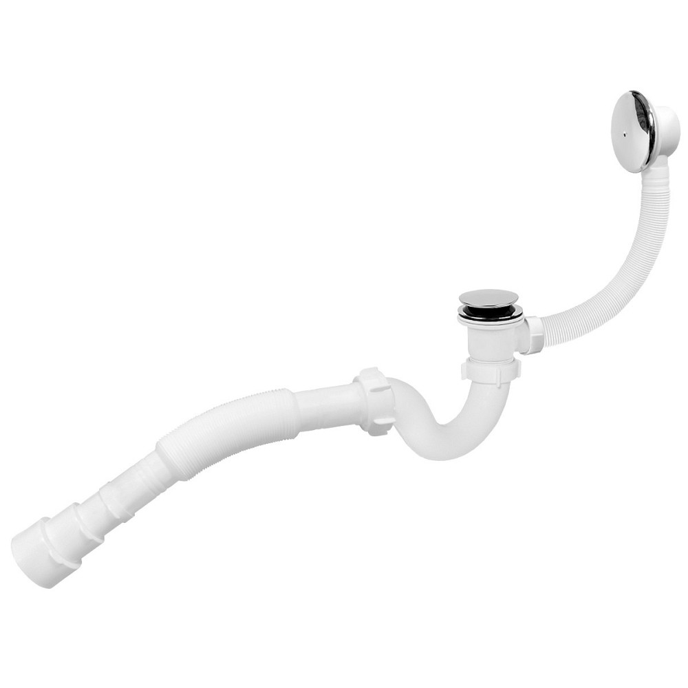 Сифон ″Waterstal″ для ванни Click-Clack з гнучкою трубою 32/40/50 (А - 14089) (000028713) Київ - фото 2