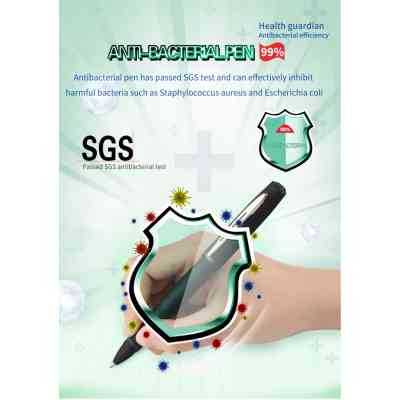 Ручка гелевая Baoke антибактериальное покрытие софт 0.5 мм, синяя (PEN-BAO-1828A-BL) Винница