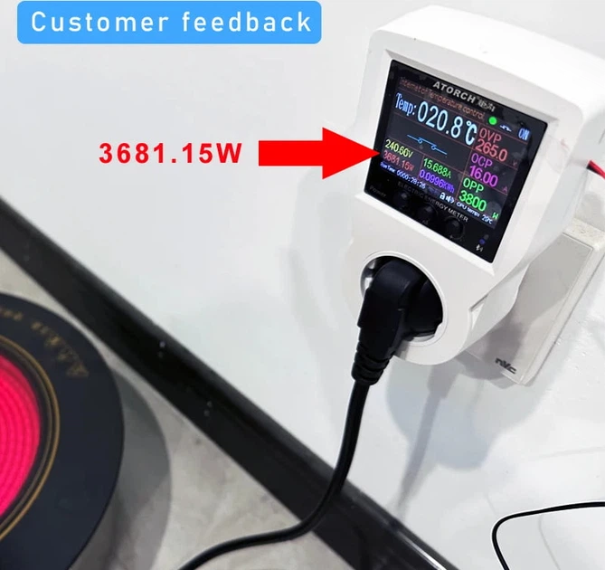 Розетка Atorch S1BWP-T Wi-Fi з водонепроникним NTC-датчиком температури (Bluetooth, Wifi, графіки, календар споживання) Білий Київ - фото 10