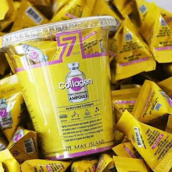 Набір інтенсивних зволожуючих ампул з колагеном 7 Days Highly Concentrated Collagen Ampoule May Island 3х12 Київ