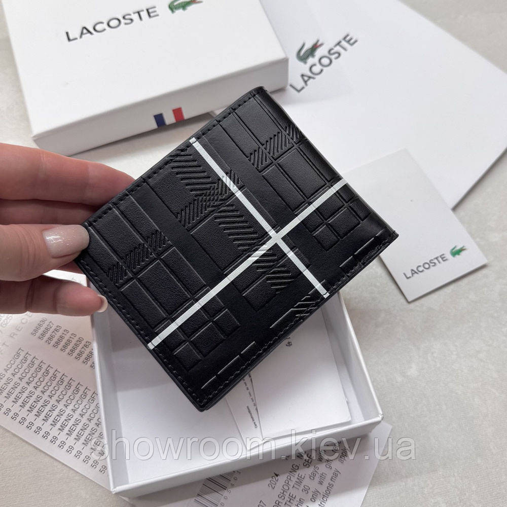 Чоловіче портмоне Lacoste (1717) подарункова упаковка Київ - фото 2