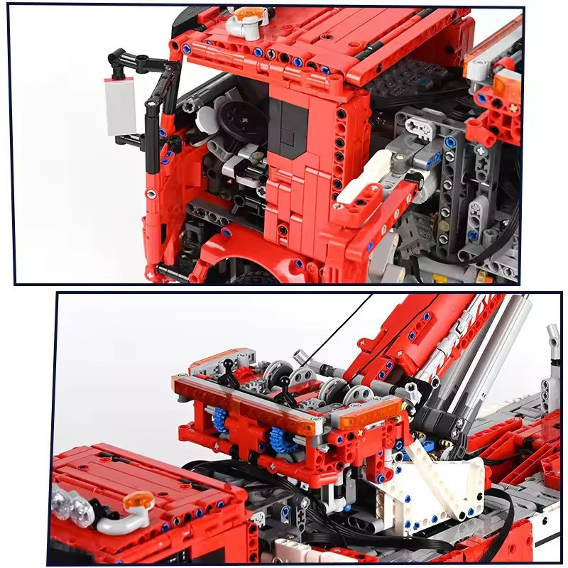 Конструктор детский.Эвакуатор-тягач с краном игровой на дистанционном управлении на 4883 детали, красный Каменец-Подольский - изображение 7