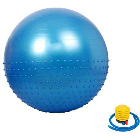 М'яч для фітнесу (фітбол) напівмасажний "HMS" NE-HAS27-65-B синій 65 см Вінниця