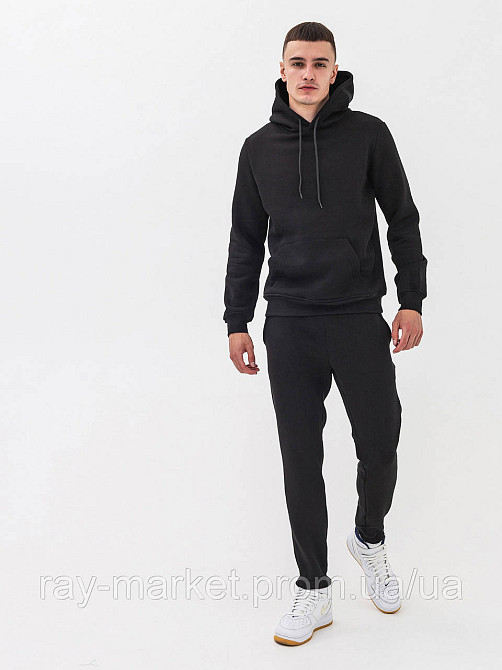 Костюм худи и штаны Ray Basic мужской утепленный черный (U0801М-Black) XL Киев - изображение 1