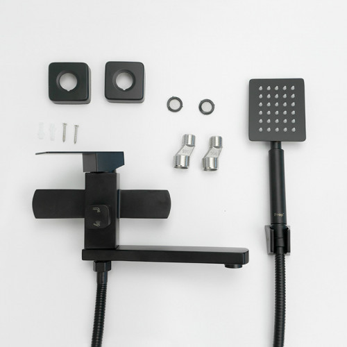 Смеситель для ванны с душевым гарнитуром Frap F32802-6 черный Киев - изображение 5