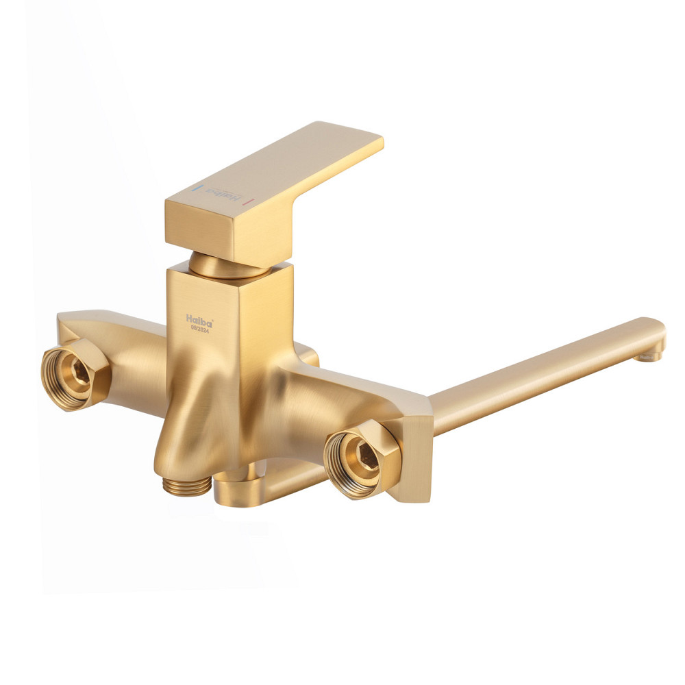 Смеситель для ванной Haiba GAUDI 006 EURO в цвете Brushed Gold (HB9598) Харьков - изображение 5