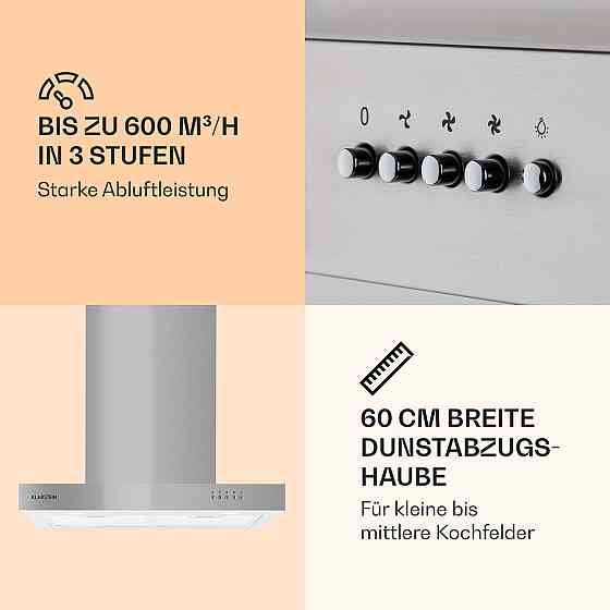 Вытяжка Zarah из нержавеющей стали 60 см настенный монтаж 600 м³/ч LED (Германия, читать описание) Ровно