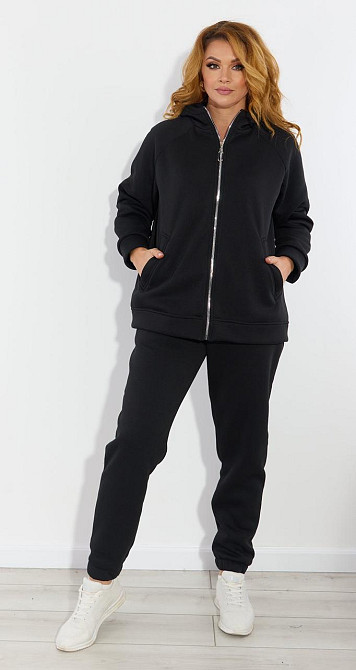 Комфортний теплий костюм на змійці (56-58) Київ - фото 1