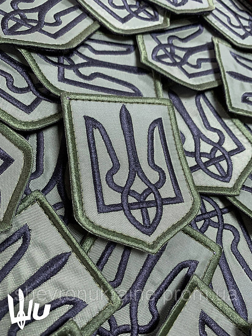 Шеврон Герб Украины (Форма щит. На липучке) Размер 8x6см Киев - изображение 3