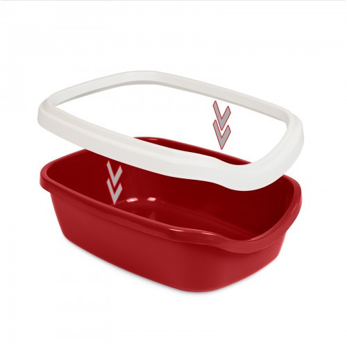 Туалет Природа «Comfort L» для кошек, 41х30х13,5 см (бордый) Киев - изображение 3