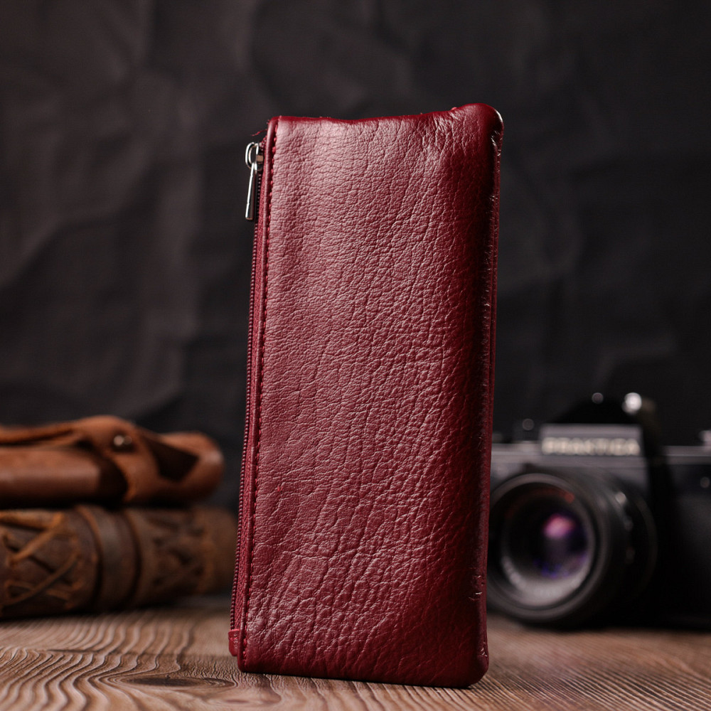 Містка ключниця з натуральної шкіри Бордовий (ST Leather) Київ - фото 3