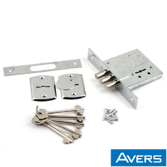 Замок врізний сувальдний Avers 96/S6-CR (w/o DP) (UA) Харків
