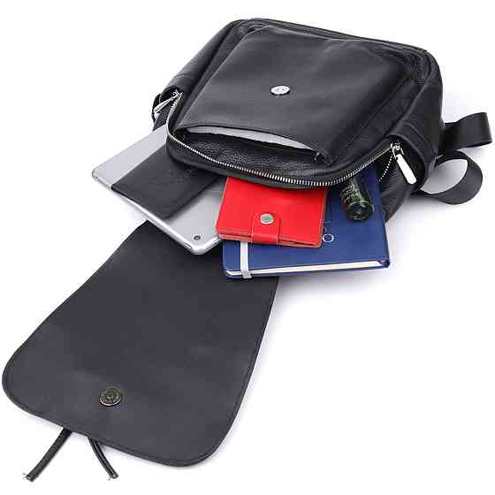 Класичний жіночий рюкзак з натуральної шкіри Чорний (Vintage) Київ