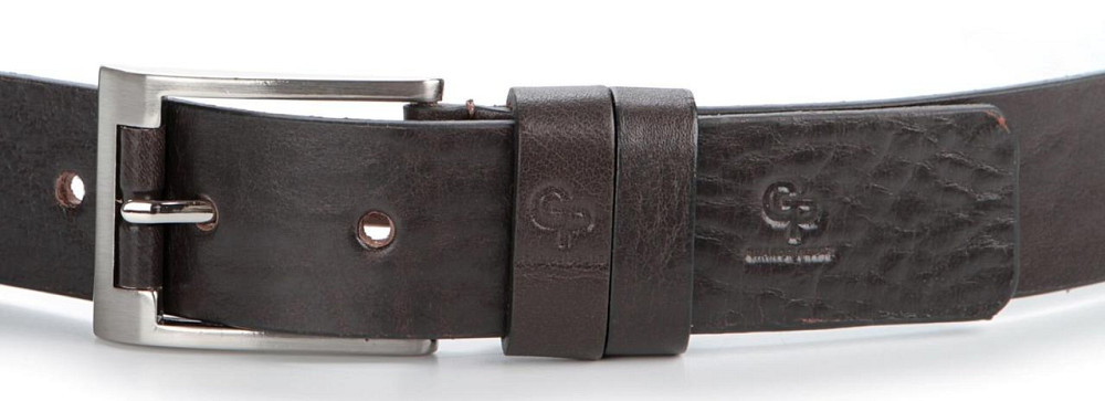 Чоловічий елітний шкіряний ремінь Коричневий (GRANDE PELLE) Київ - фото 6