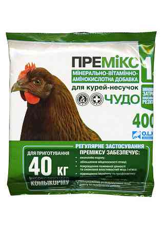 Премикс ЧУДО для кур-несушек, 400 г O.L.KAR. Винница