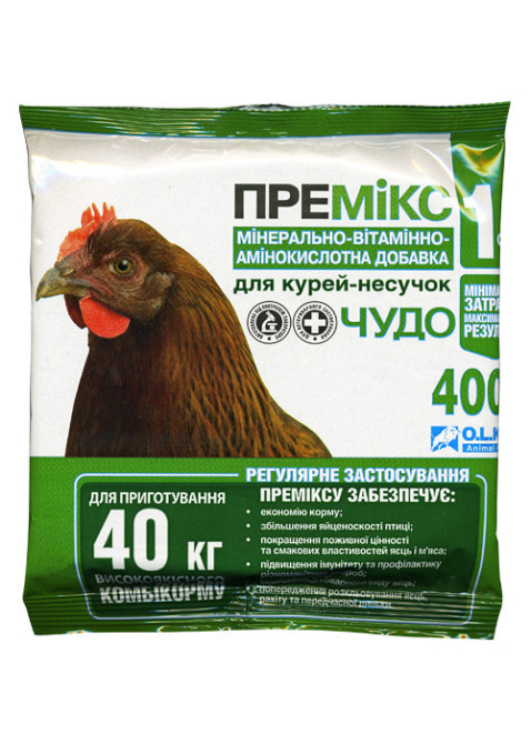 Премікс Чудо для курей-несучок, 400 г O.L.KAR. Вінниця - фото 1