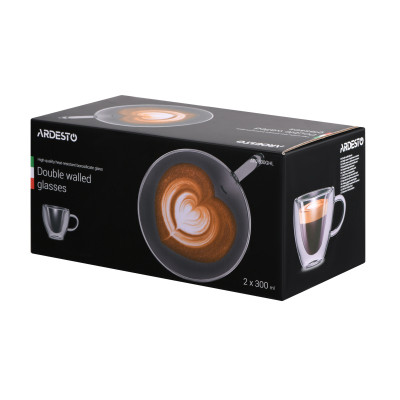 Набор чашек Ardesto 300 мл H 9,5 см 2 шт (AR2630GHL) Винница - изображение 3